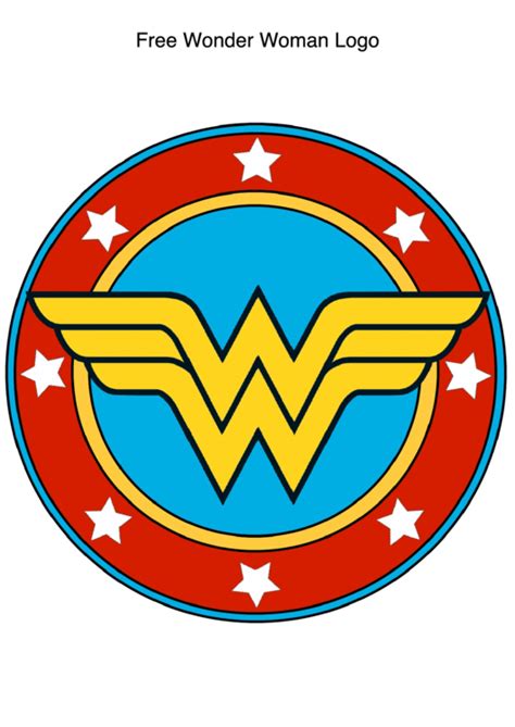 Wonder Woman Logo Template printable pdf download