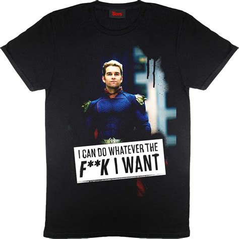 The Boys Homelander Whatever I Want T-Shirt, Adults, S-5XL, Black ...