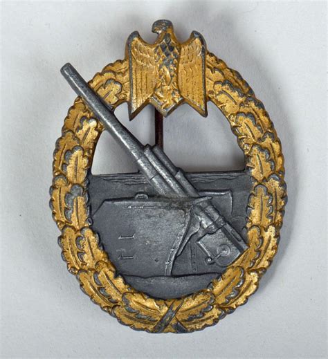 Regimentals | GERMAN WWII KRIEGSMARINE COASTAL ARTILLERY BADGE.