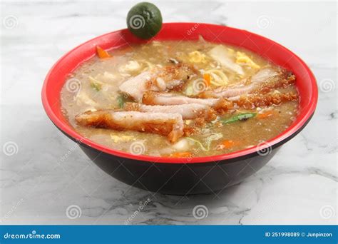 Freshly Cooked Filipino Food Called Lomi Stock Image - Image of ...