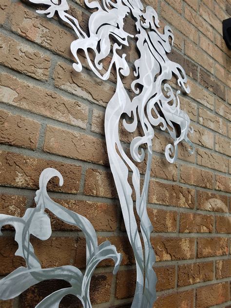 Mermaid Metal Wall Art, Aluminum Mermaid, Metal Mermaid, Fish Metal Art, Ocean Metal Art, Beach ...