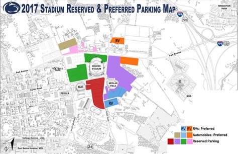 Penn State Parking Map - Printable Map