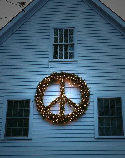 large peace outdoor wreath - Google Search | Christmas wreaths, Boho christmas, Christmas spirit