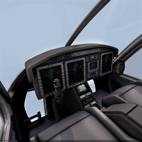 3d bell 429 helicopter interior model