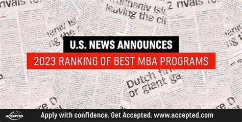 U.S. News MBA Rankings 2023 [Full-Time & Part-Time] | Accepted