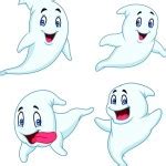 Vector Illustration Cartoon Funny Ghost Collection Set Stock Vector Image by ©tigatelu #213371028