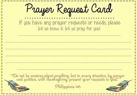 Free Prayer Request Card Templates Of Prayer Request Card Idea Mops Pinterest ...