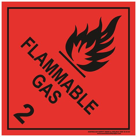 CLASS 2 - FLAMMABLE GAS - BLACK | Discount Safety Signs New Zealand