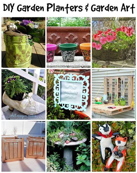 DIY Garden Planters and DIY Garden Art - Deja Vue Designs