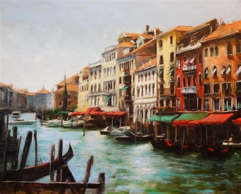 Jonelle Summerfield Oil Paintings: Venice Canal IV