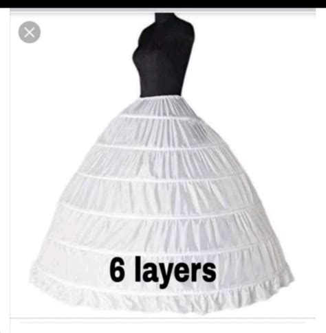 6 hoops petticoat / 6 layer for gowns, Women's Fashion, Dresses & Sets, Evening dresses & gowns ...