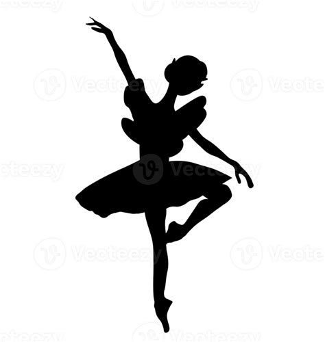 Cartoon fairy silhouette with magic wings. 27181580 PNG