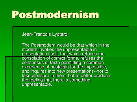 What is Postmodernism?