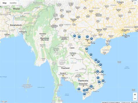 Vietnam International Airport Map