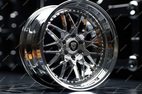 Premium AI Image | chrome car rims