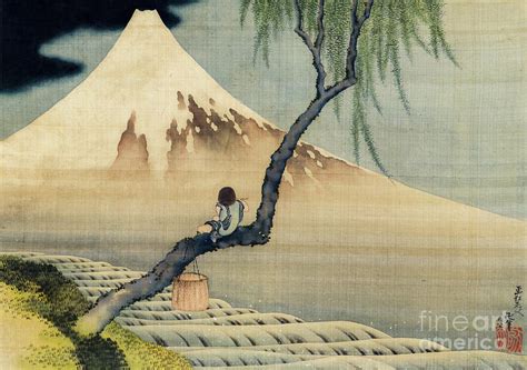 Boy Viewing Mount Fuji - Hokusai Painting by Katsushika Hokusai - Fine ...