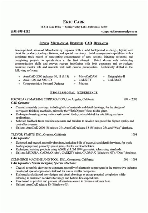 Mechanical Designer Resume