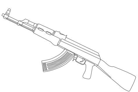 AK-47 FREE Lineart by xXCougarXx on DeviantArt