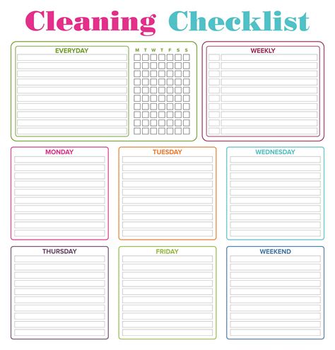 Printable House Cleaning Checklist | lupon.gov.ph