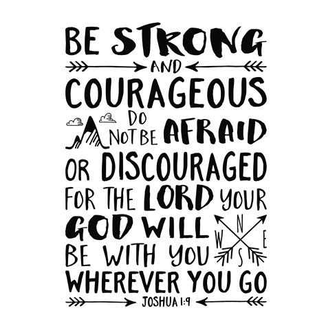 Joshua 1v9 Vinyl Wall Decal 42 Be Strong and Courageous