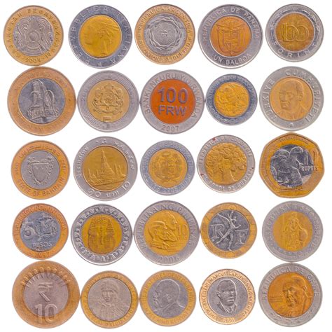 Bi-metallic bimetall Coins Mixed World Currency Collection - Etsy