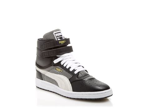 Puma High Top Sneakers - Sky Ii Hi Blocks & Stripes in Black | Lyst