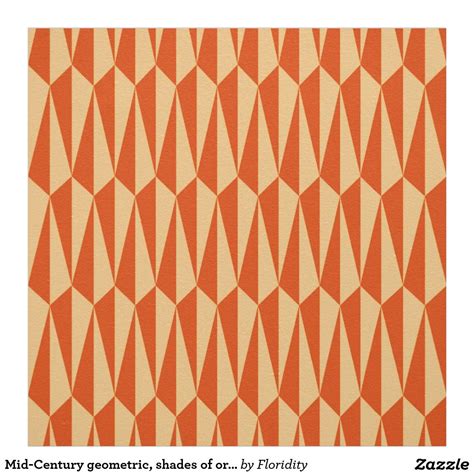 Mid-Century geometric, shades of orange Fabric in 2021 | Orange fabric, Geometric upholstery ...