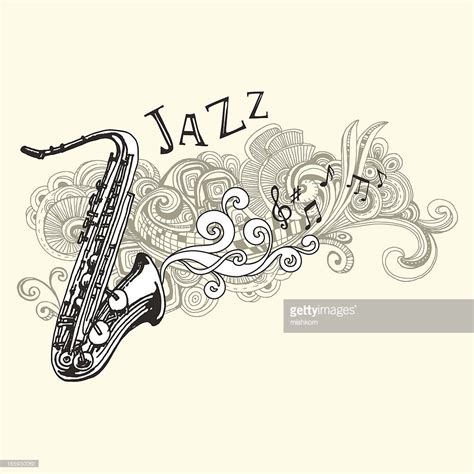 Arte vectorial : Jazz saxofón dibujo | Saxofon dibujo, Patrones del doodle zen, Arte y musica