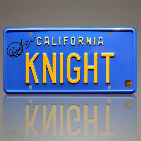 Knight Rider David Hasselhoff Signed Kitt License Pla - vrogue.co