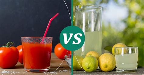 Lemon Juice vs Tomato Juice: Health Insights