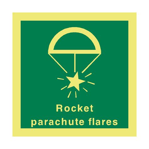 Rocket Parachute Flares Sign | PVC Safety Signs