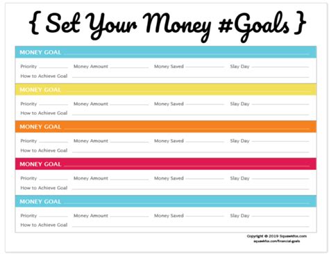 7 S.M.A.R.T. Financial Goals Worksheets (All Free!)