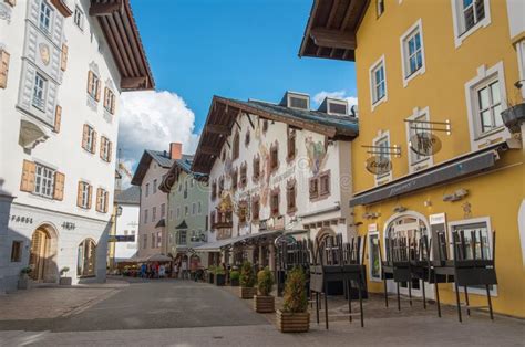 Kitzbuhel Historical City Center, Tyrol, Austria Editorial Stock Image ...