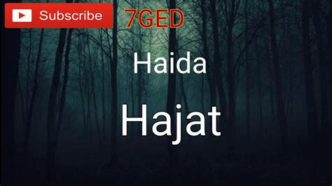 Haida - Hajat [ lyrics ] - YouTube