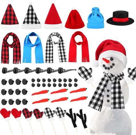 Amazon.com: Liitrsh 6 Set Snowman Kit Snowman Outdoor Decorating Making ...