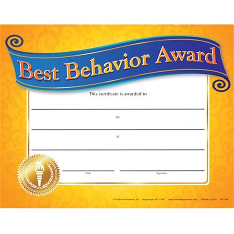 Top Good Behaviour Certificate Templates | Certificate templates, Blank certificate template ...