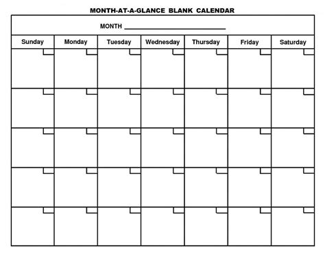 Printable Calendar Pages Blank – Activity Shelter