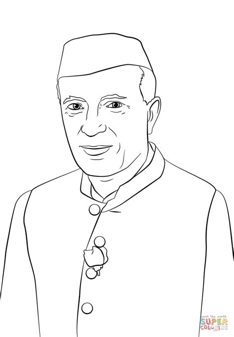 Jawaharlal Nehru coloring page | Free Printable Coloring Pages