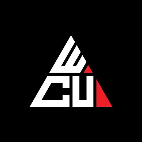 WCU triangle letter logo design with triangle shape. WCU triangle logo ...