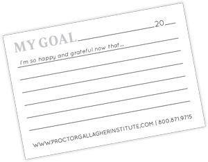 Receive a FREE Print-Ready Goal Card! | Proctor Gallagher Institute