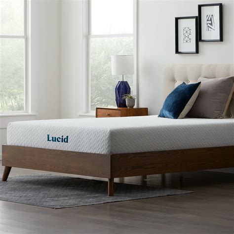 Lucid Refresh™ 10" Gel Memory Foam Mattress, Firm, Queen - Walmart.com ...