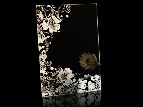 Laser Engraved Floral Mirror