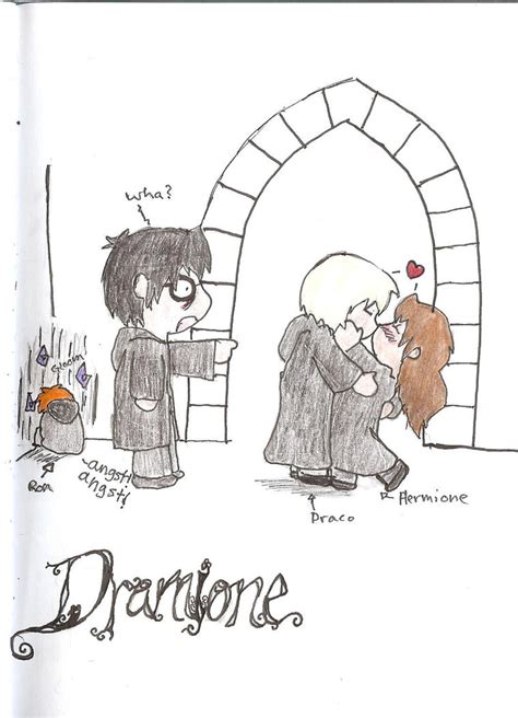 dramione kiss by devinchan on DeviantArt