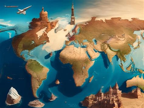 Premium AI Image | A beautiful world map