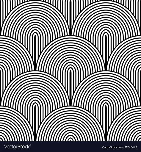 Art deco pattern black white background Royalty Free Vector