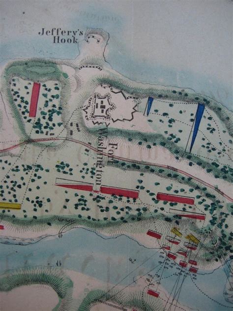 Original Antique Map BATTLE OF FORT WASHINGTON 1776 New York General Howe Harlem | #1784988202