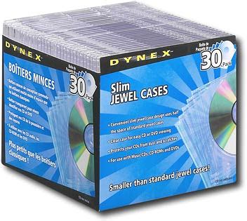 Best Buy: Dynex™ 30-Pack Slim Jewel Cases Clear DX-30CD