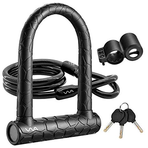 Amazon.com: Bike U Lock,20mm Heavy Duty Combination Bicycle D Lock ...