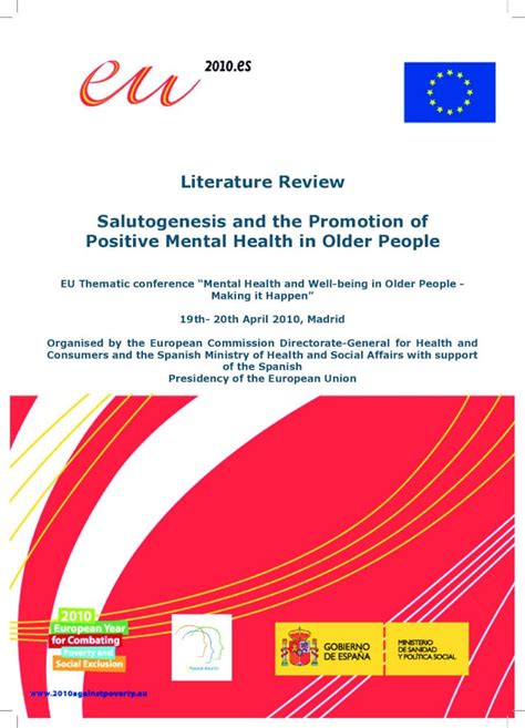 (PDF) Literature Review Salutogenesis and the Promotion of ...ec.europa.eu/health//sites/health ...