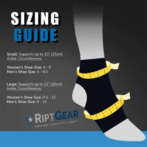 Ankle Brace Size Chart – RiptGear